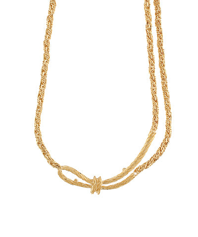 Knotted Rope Textured Necklace
