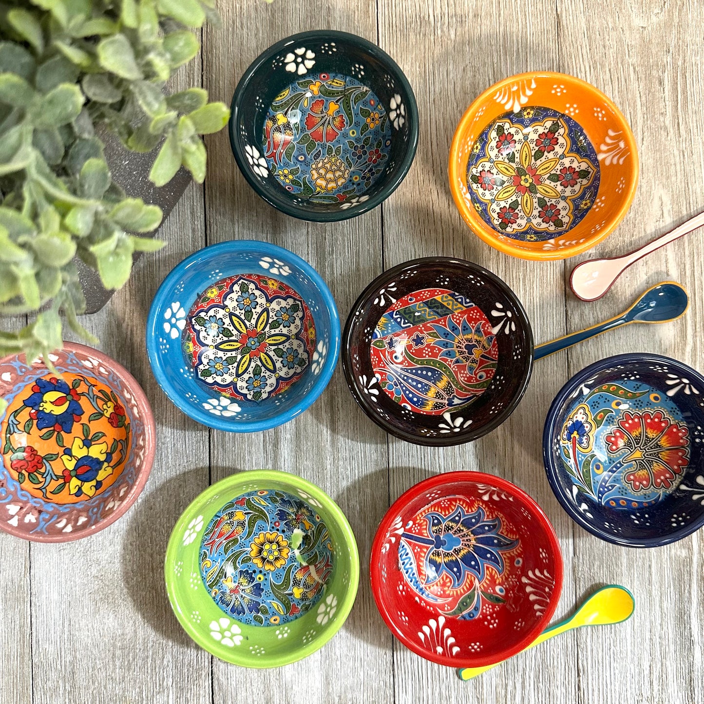 Mini Hand Painted Garden Bowl 3"