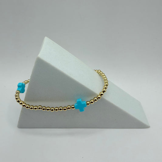 enewton Signature Cross 3mm Turquoise
