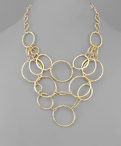 Multi Circle Link Necklace