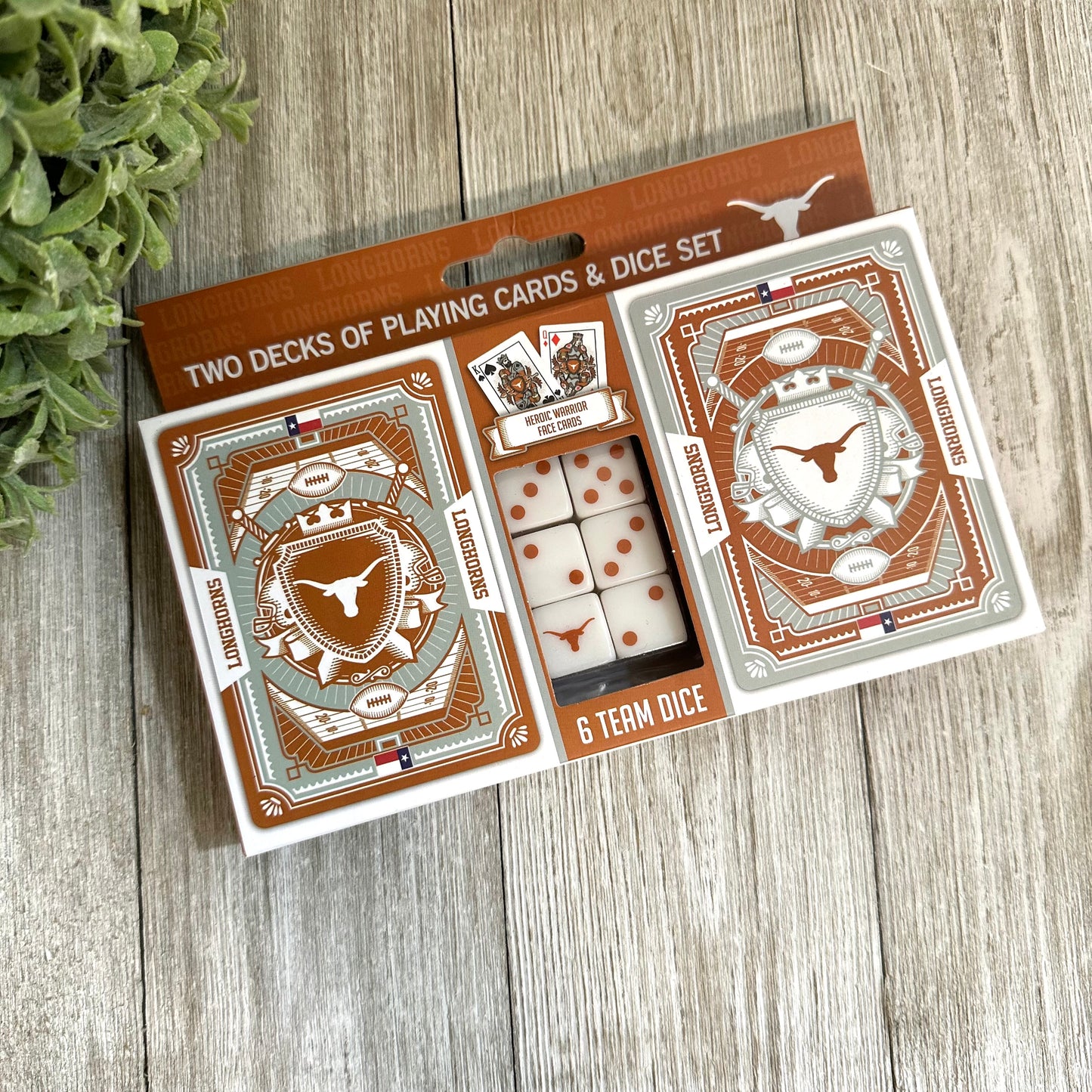 Texas Longhorns Two Pack Cards and Dice