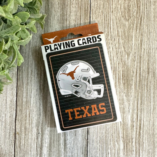 Texas Longhorns Neon-Styled Playing Cards