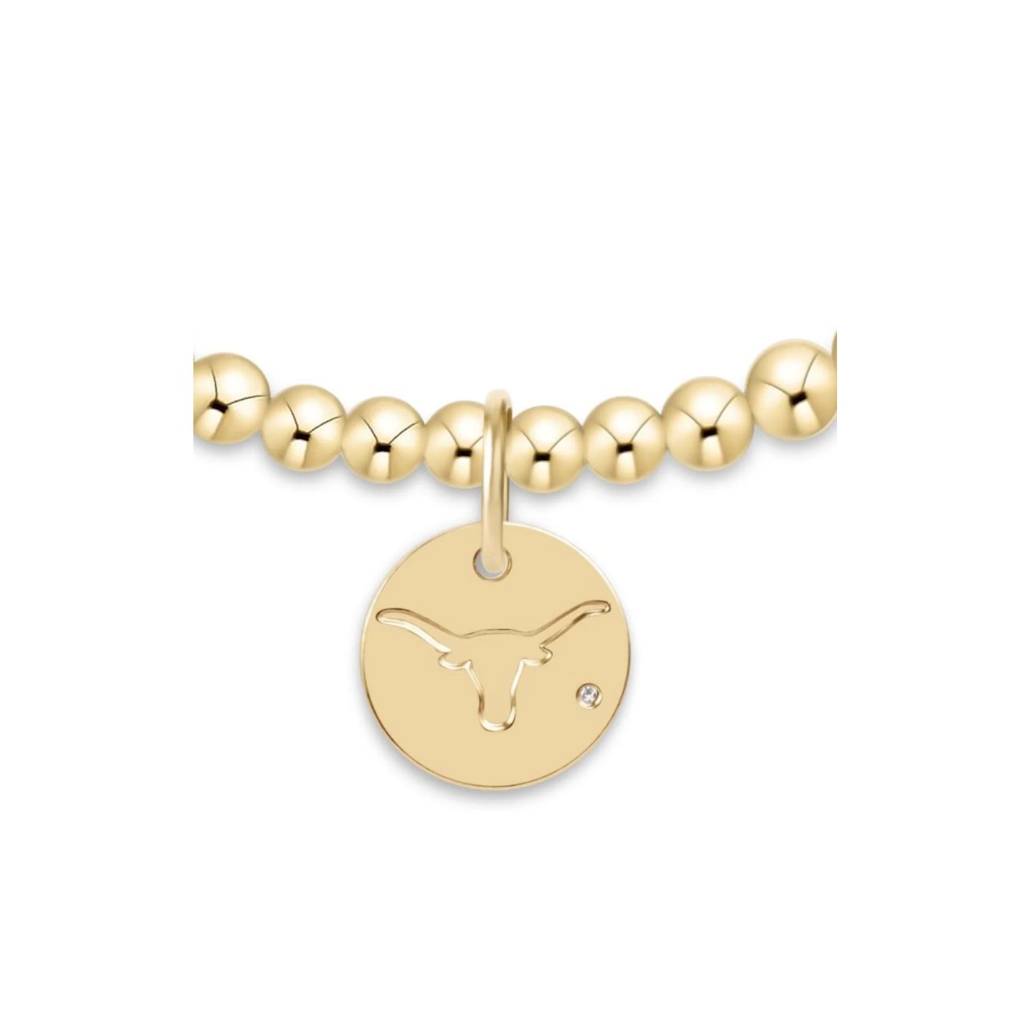 enewton ecollegiate Extends Classic Gold 3mm Bracelet- UT Austin Disc