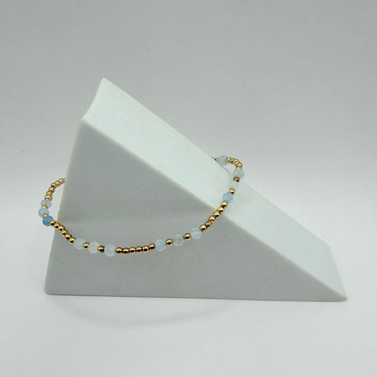 enewton Joy Gem 3mm Bracelet- Aquamarine