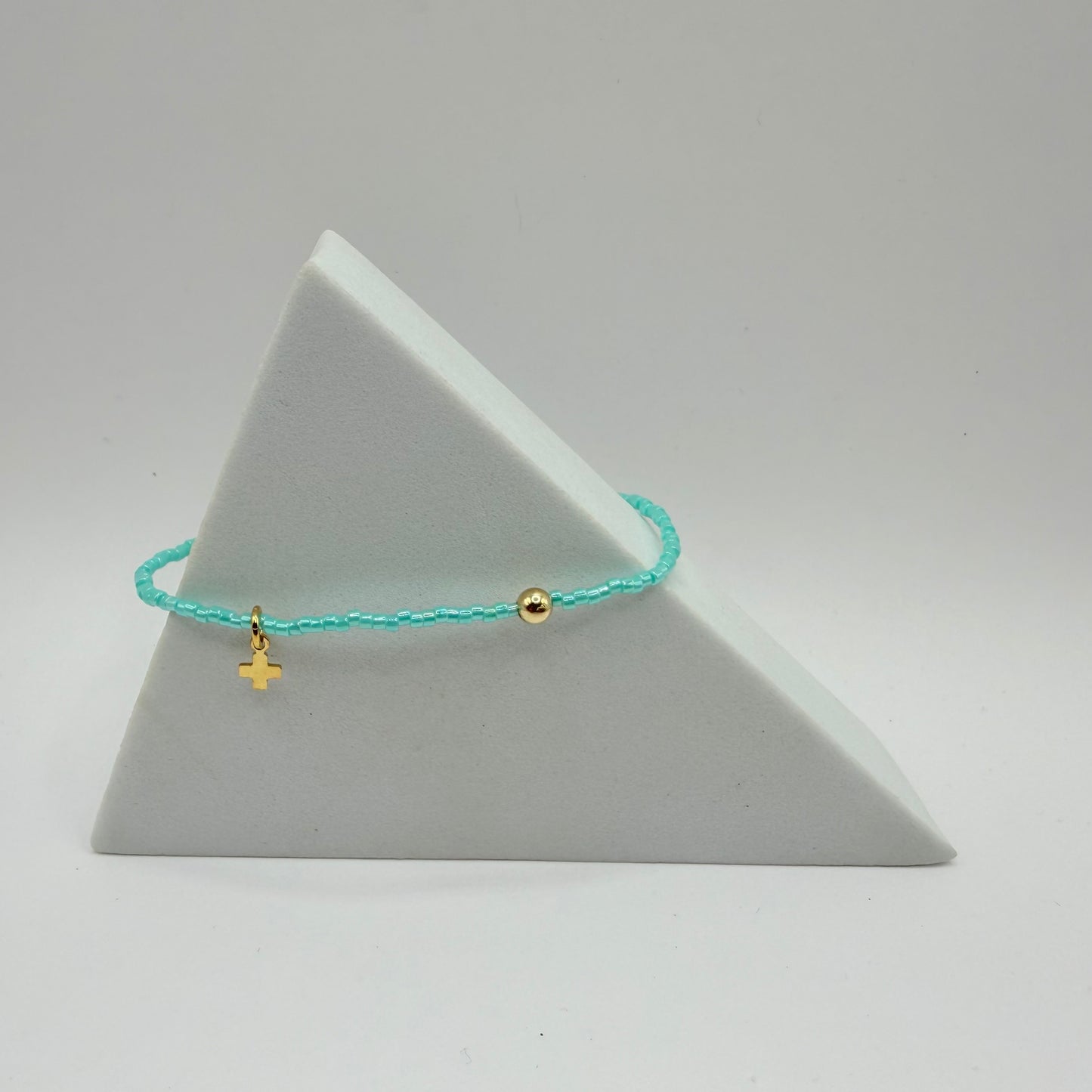 enewton Hope Classic Sea Glass Bracelet- Cross Charm