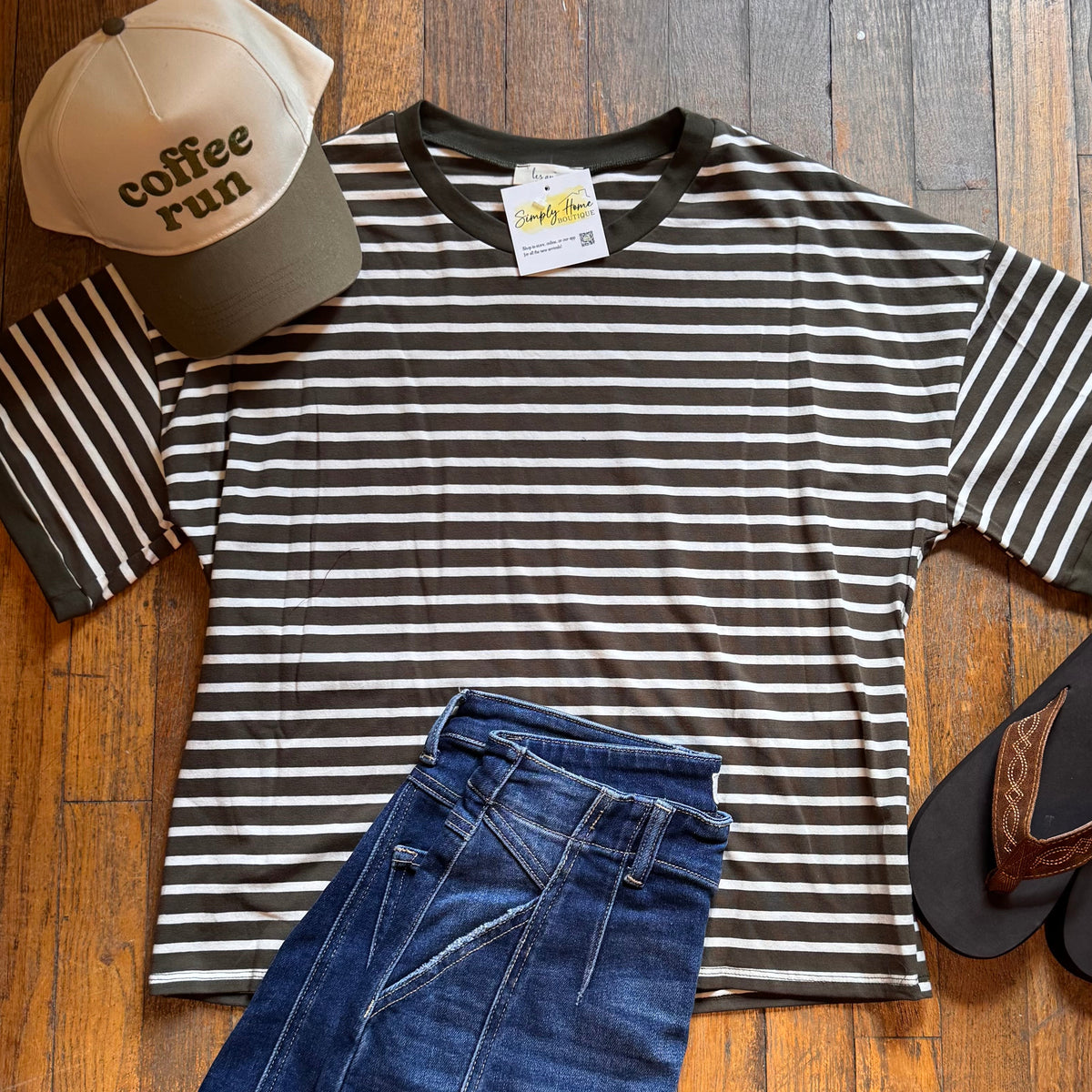 Short Sleeve Stripe Top
