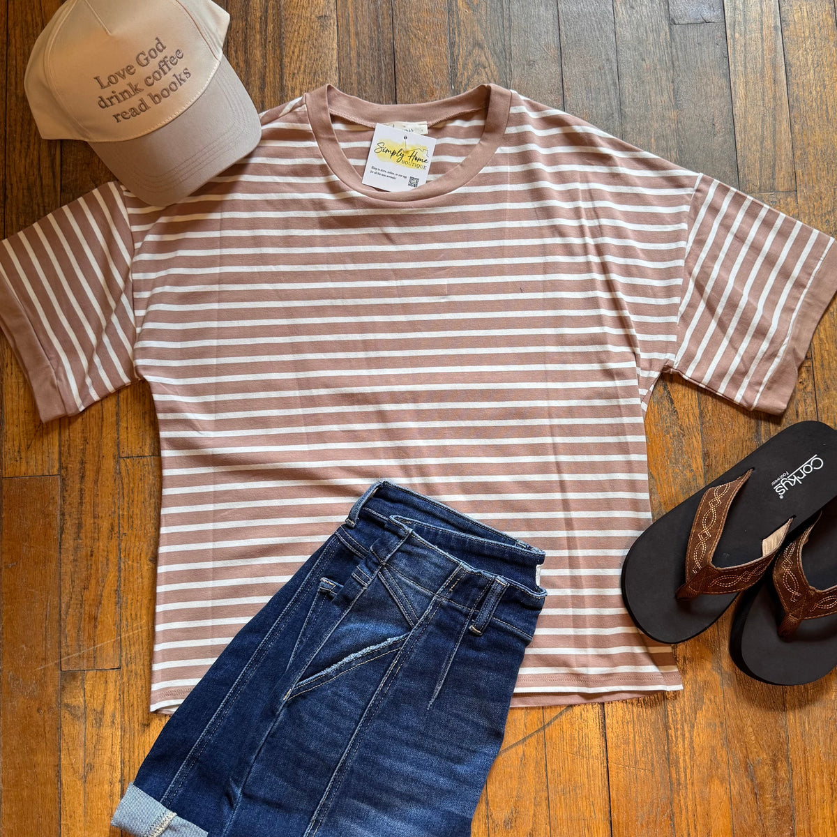 Short Sleeve Stripe Top