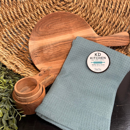 Aqua Haze Waffle Terry Towel