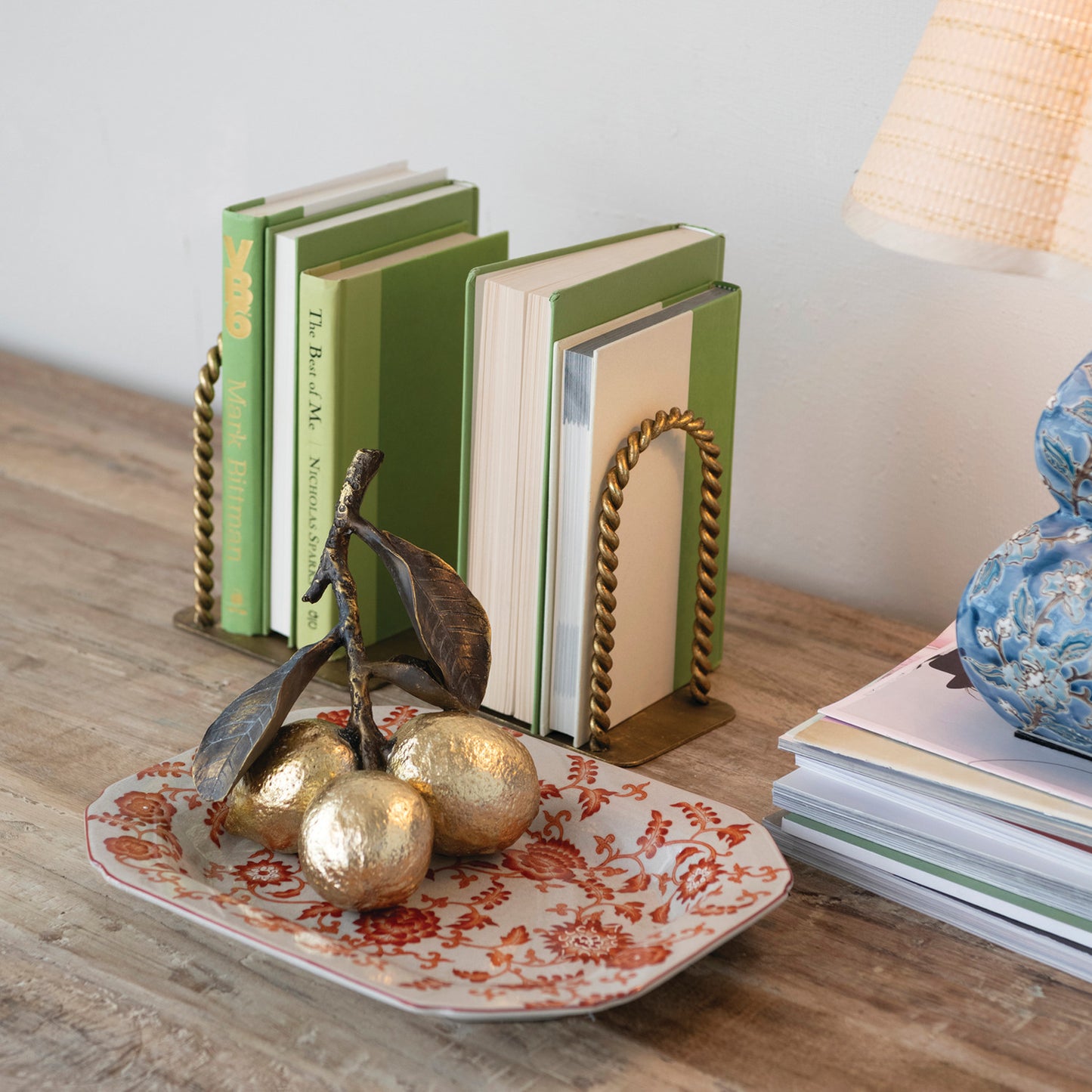 Twisted Metal Arched Bookends
