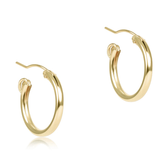 enewton Round Gold 0.5" Hoop - Smooth