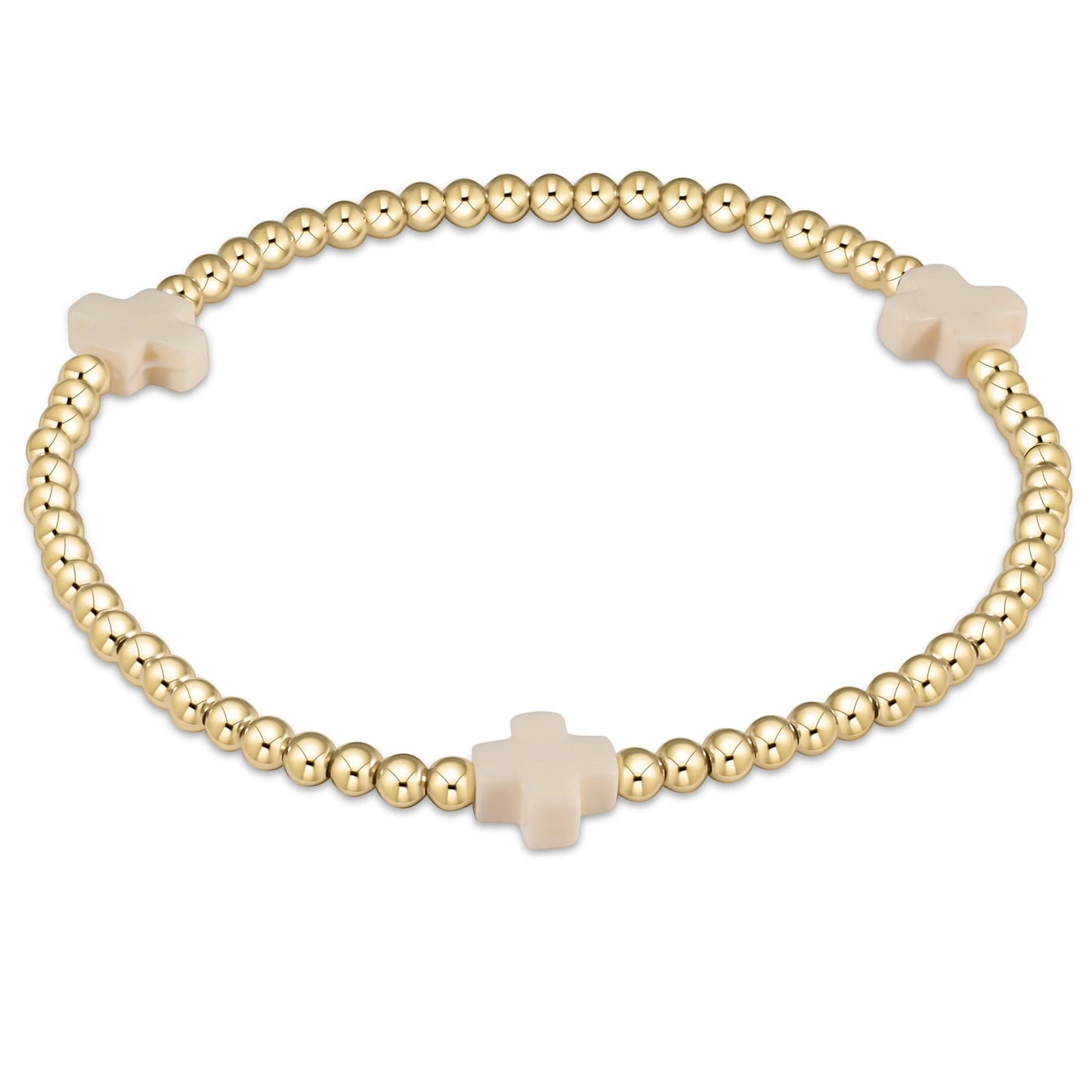 enewton Extends 3mm Signature Cross Bracelet- Off White