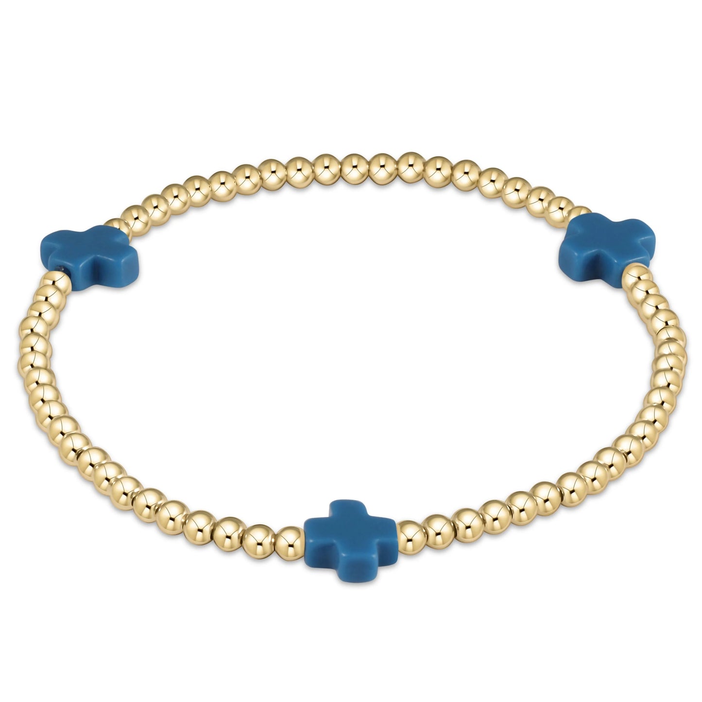 enewton 3mm Signature Cross Bracelet- Cobalt