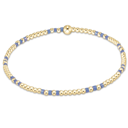 enewton hope joy pattern 2mm bead bracelet - bright blue