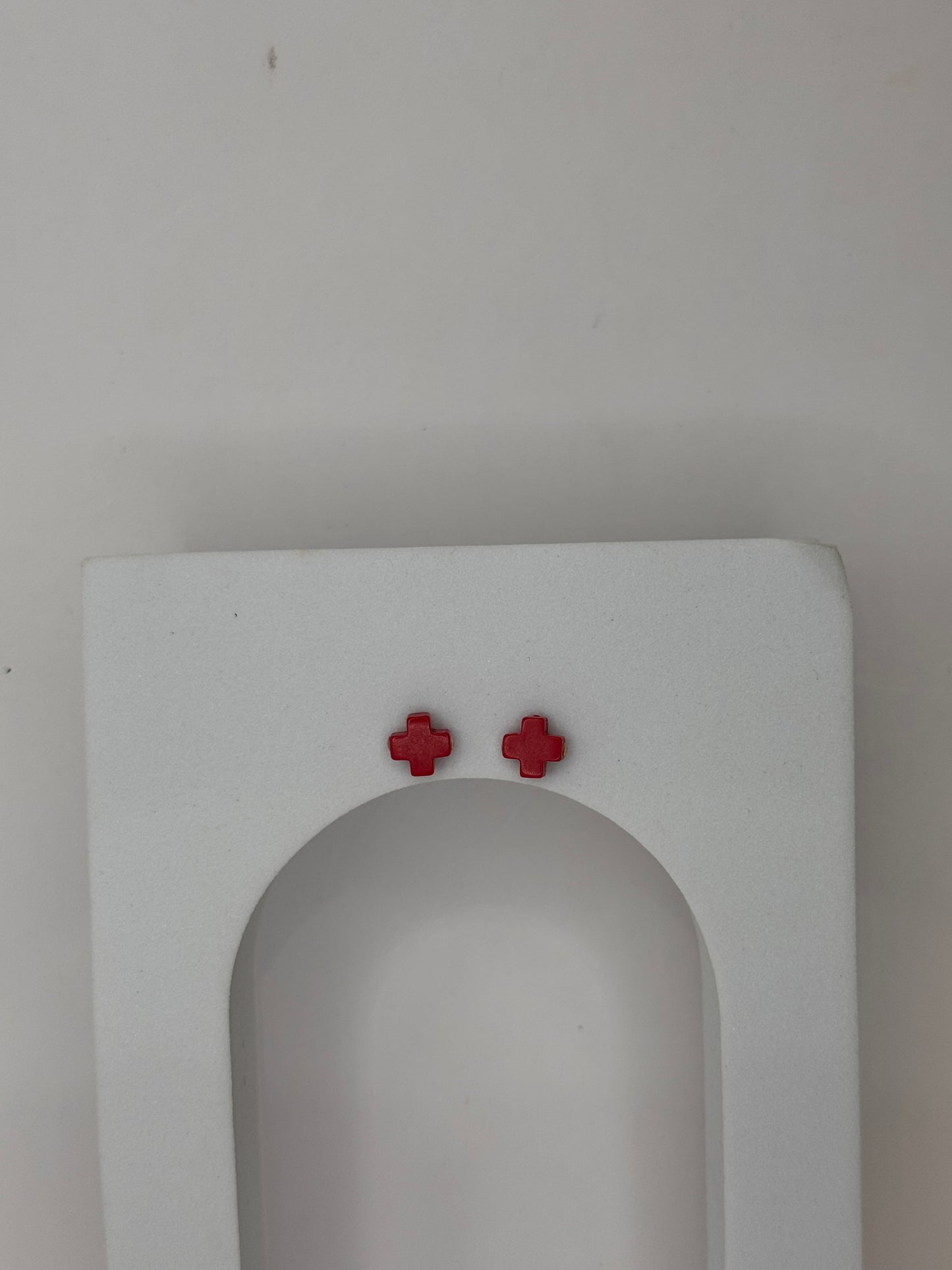 enewton Signature Cross Stud Earrings- Red