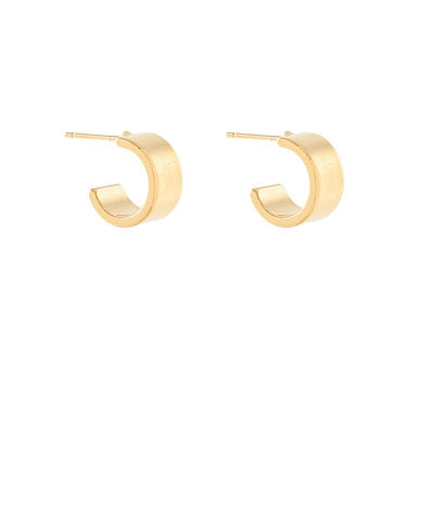 Brass Wide Hoop Earrings