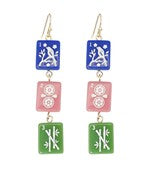 Mahjong Linear Tile Earrings