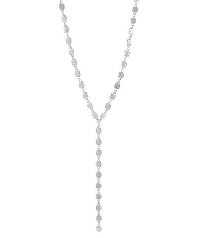 Hammered Square Long Y-Necklace