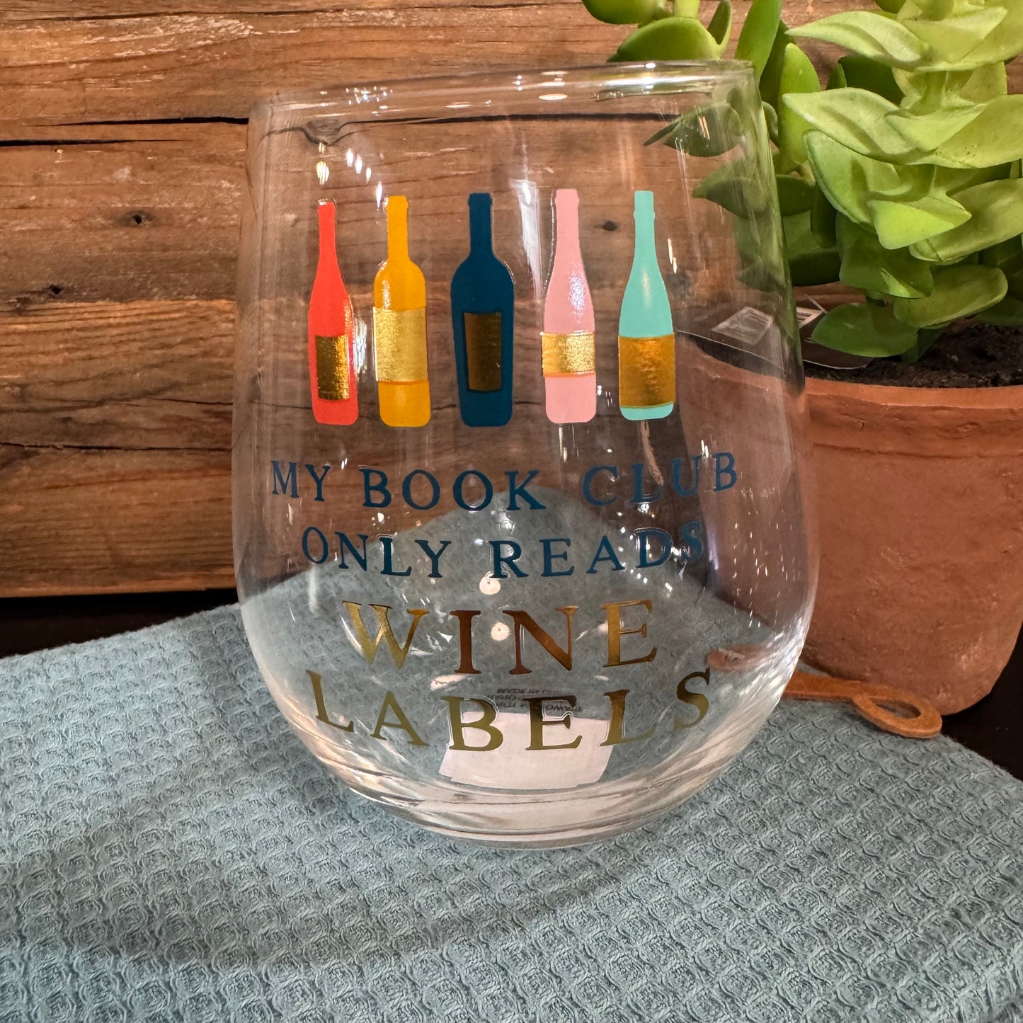My Book Club Wine Glass