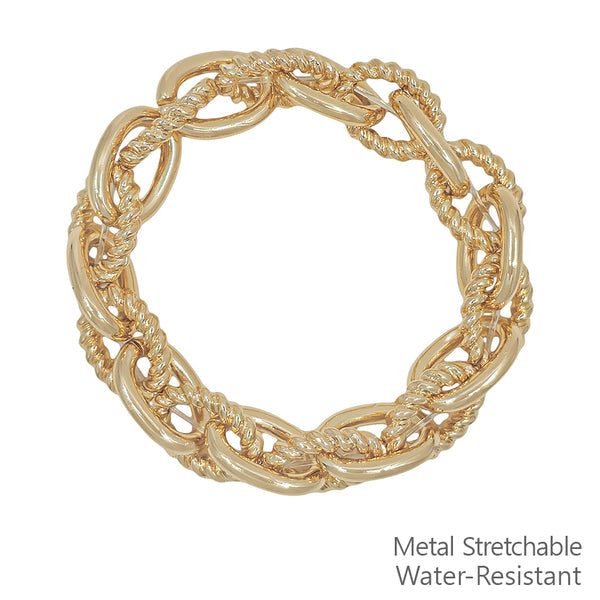 Lock Chain Stretch Bracelet