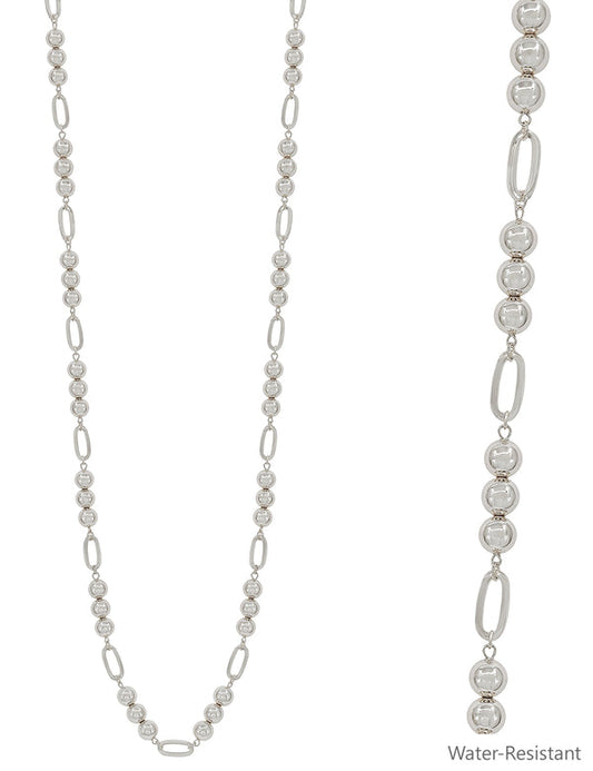 Silver Beaded Necklace