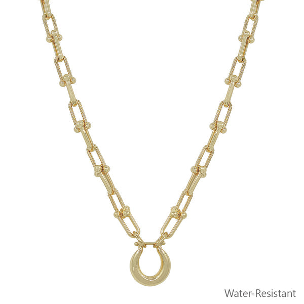 Chunky Gold Pendant Necklace
