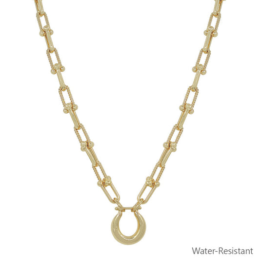 Chunky Gold Pendant Necklace