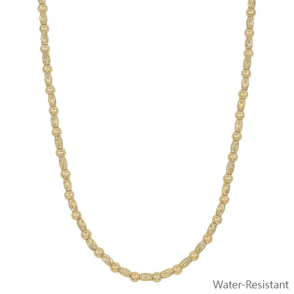 Textured Oval Beaded Necklace