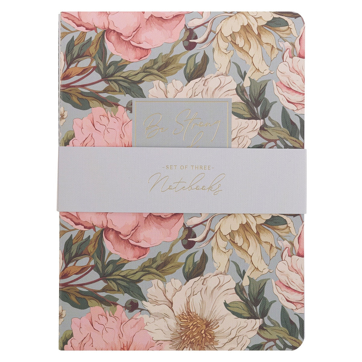 Strong and Courageous Delicate Pink Dahlia Notebook Set