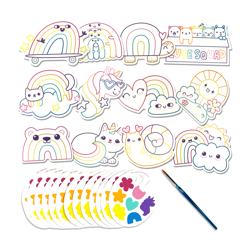 Playful Painters Easy Watercolor Painting Kit - Rainbow Cuties