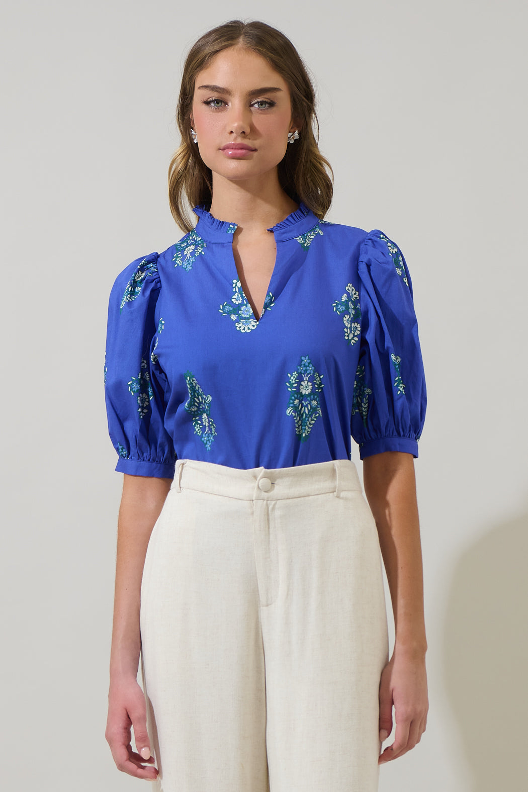 Floral Puff Sleeve Top