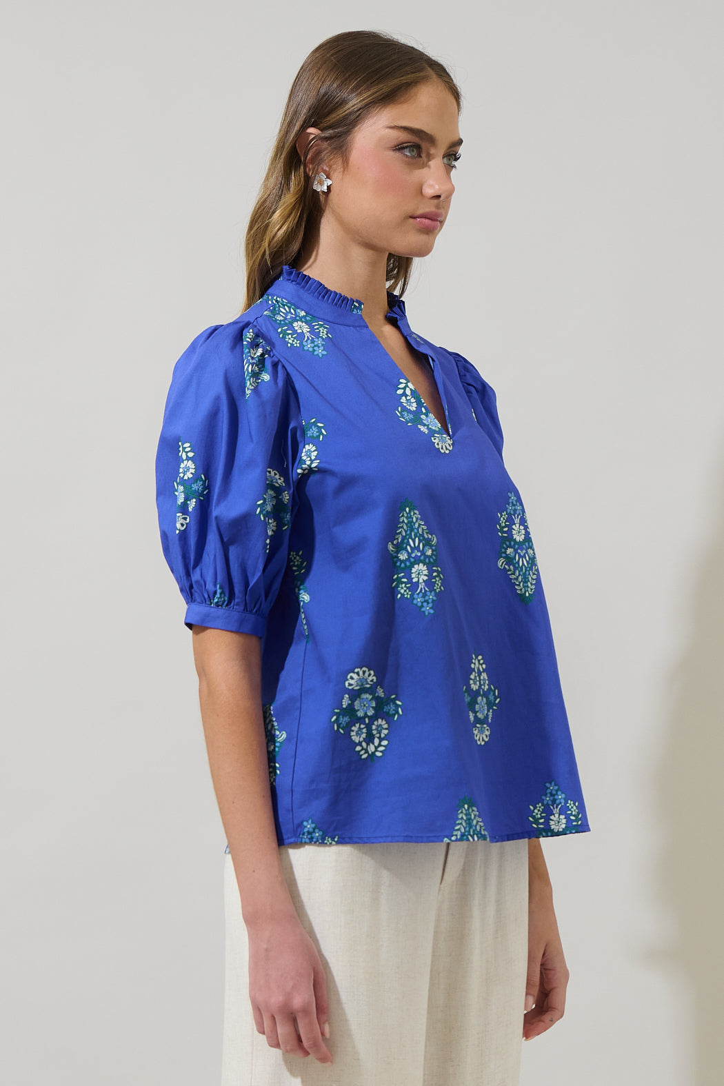 Floral Puff Sleeve Top