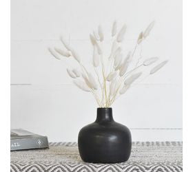 5" Black Round Vase
