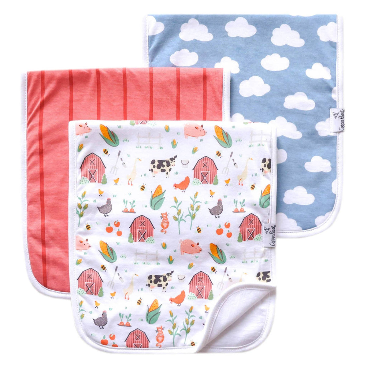 Copper Pearl Burp Cloths Set
