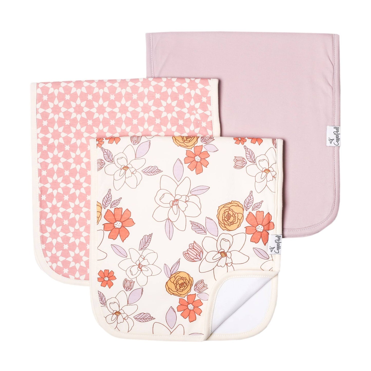 Copper Pearl Burp Cloths Set