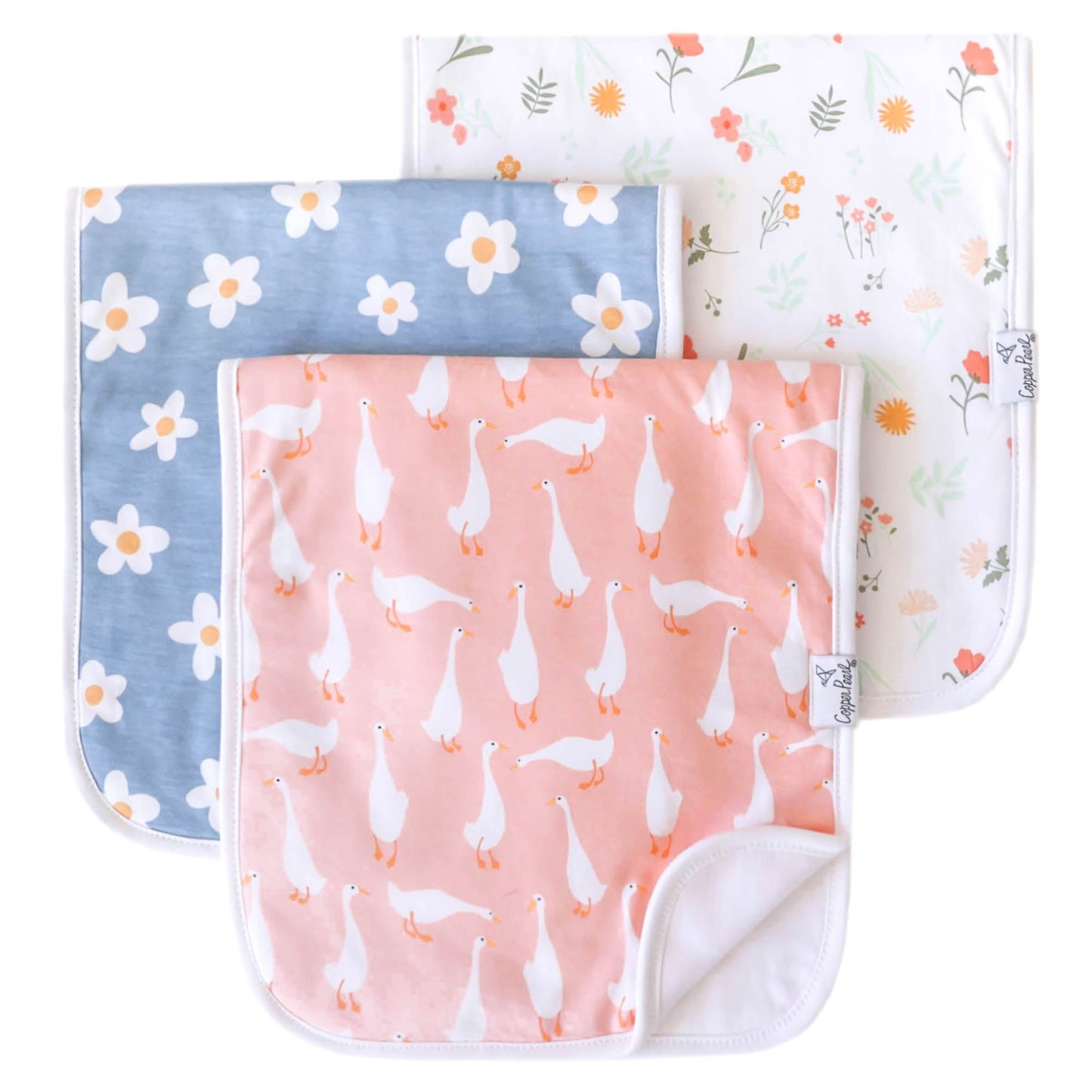 Copper Pearl Burp Cloths Set