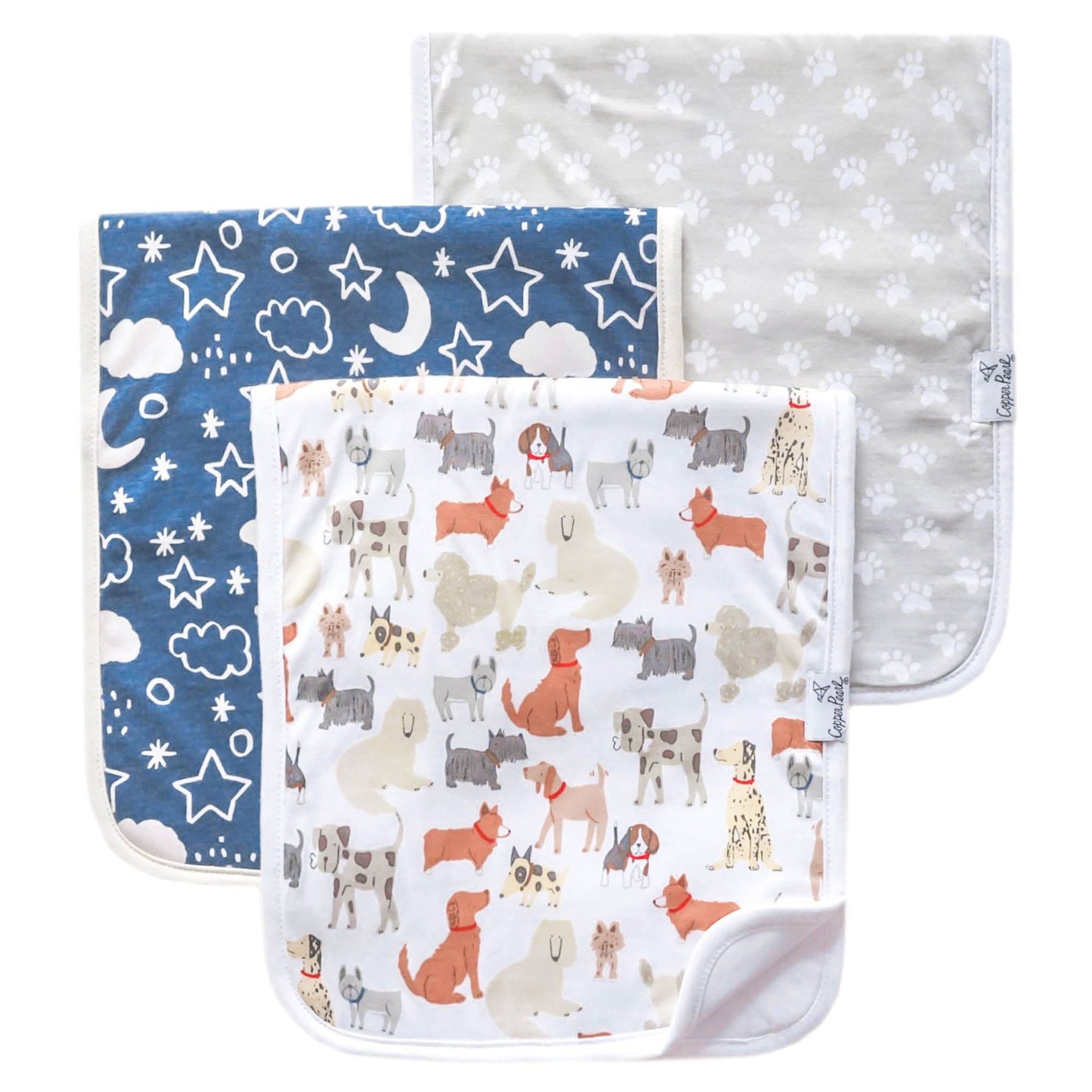 Copper Pearl Burp Cloths Set
