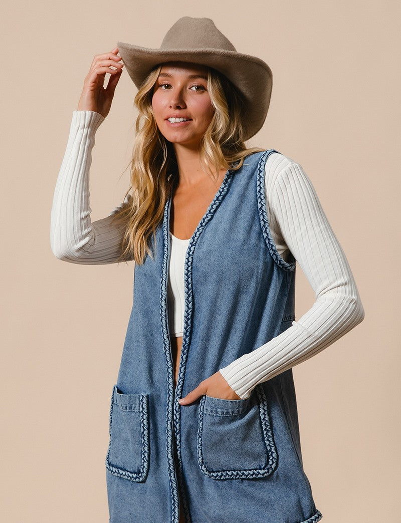 Braided Edge Vest