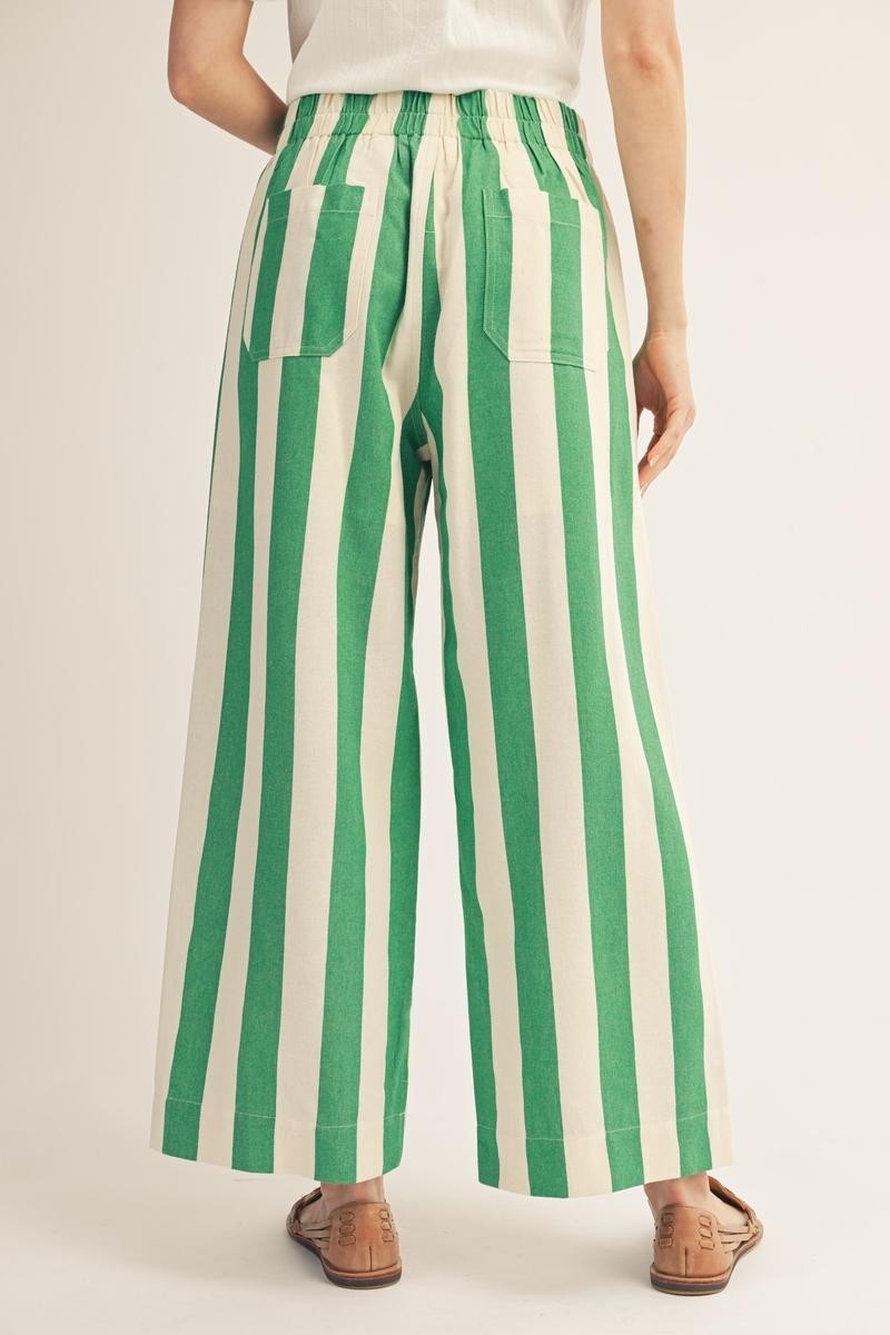 Green Stripe Pants