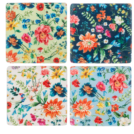 Floral Coaster Set (4 pc)