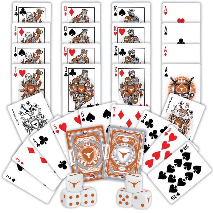Texas Longhorns Two Pack Cards and Dice