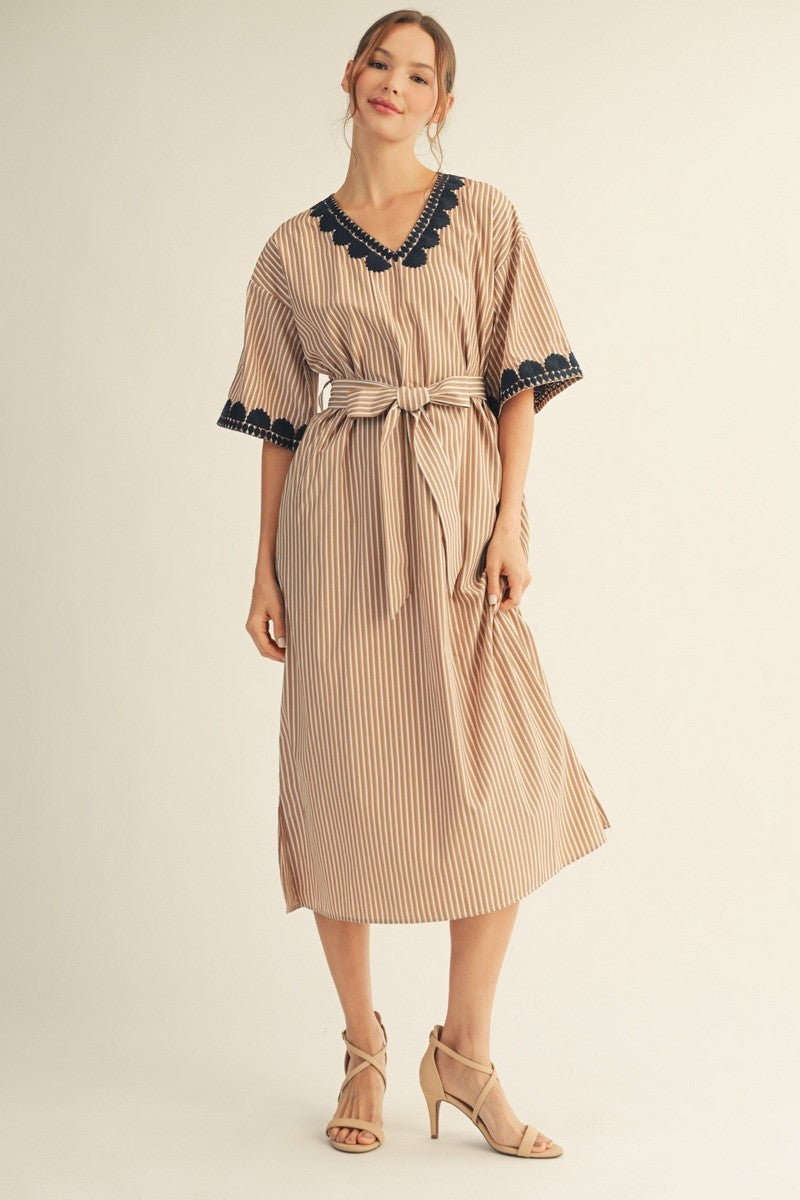 Stripe Midi Dress