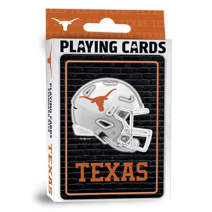 Texas Longhorns Neon-Styled Playing Cards
