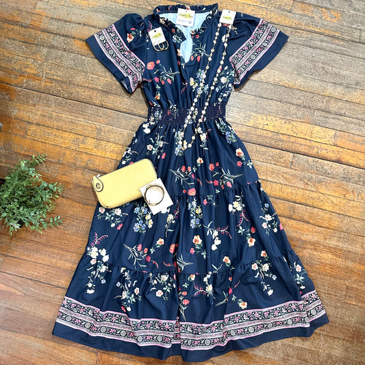 Smock Waist Maxi Dress